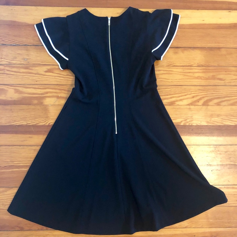 Black dress w/white trim